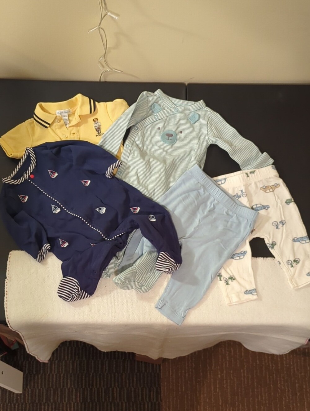 BUNDLE (5 items) 6-Month Baby Clothing - Pants, Pajamas, & Polo!